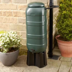 100L RainSaver Waterbutt Kit (Includes Multi Piece Stand And Diverter) 10 100L RainSaver Waterbutt Kit (Includes Multi Piece Stand And Diverter) -EcoGrow Store 100l wb green png