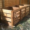 1150 Litre Blackdown Range Triple Slotted Wooden Composter -EcoGrow Store 1150 blackdown range triple slotted wooden composter 1 jpg