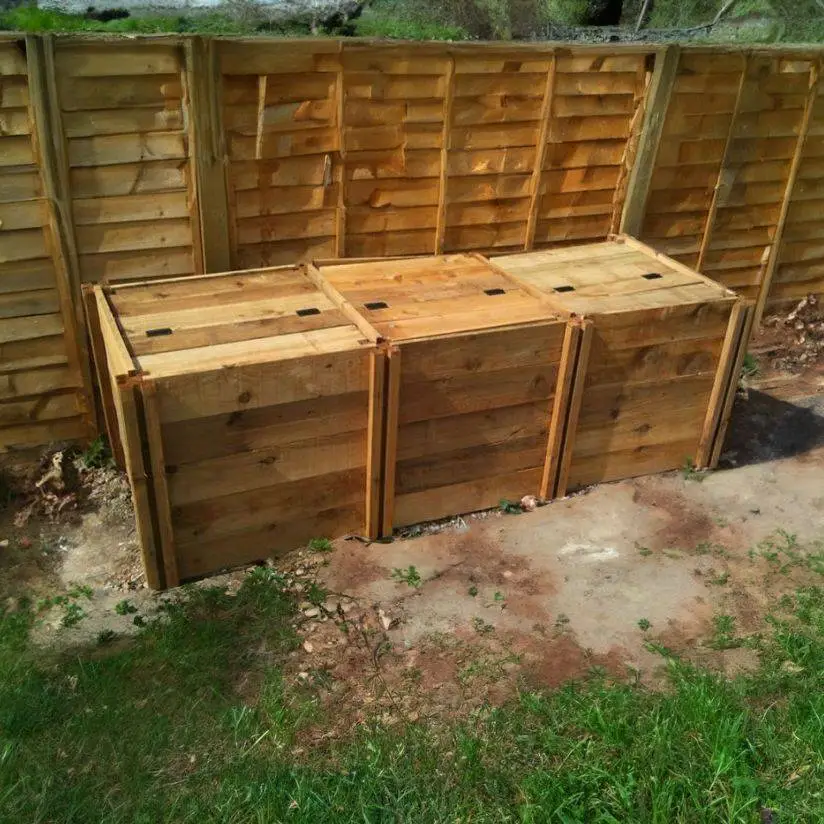 1150 Litre Blackdown Range Triple Standard Wooden Composter With Lids 3 1150 Litre Blackdown Range Triple Standard Wooden Composter With Lids