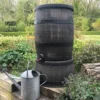 ROTO Water Barrel 120L 1 ROTO Water Barrel 120L -EcoGrow Store 120 litre water butt barrel oak effect jpg