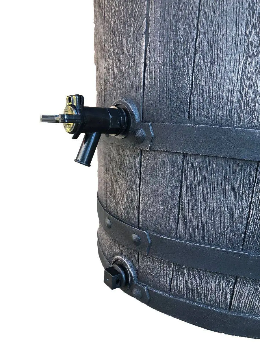 ROTO 130L Conical Oak Barrel Wood Effect Water Butt 5 ROTO 130L Conical Oak Barrel Wood Effect Water Butt - Image 3