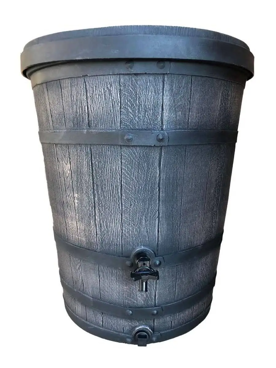ROTO 130L Conical Oak Barrel Wood Effect Water Butt 4 ROTO 130L Conical Oak Barrel Wood Effect Water Butt - Image 2