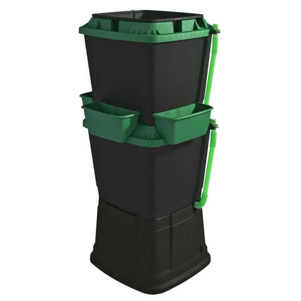 Rainwater Terrace 2 Pack Planter Kit - Dark Green (2 Planters & 2 Capillary Mats) 4 Rainwater Terrace 2 Pack Planter Kit - Dark Green (2 Planters & 2 Capillary Mats) - Image 2