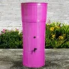 150L Rattan Wicker Effect Polybutt Water Butt - Pink -EcoGrow Store 150 rattan pink 1 1 jpg