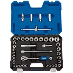 Draper Expert Combined MM/AF Socket Set, 1/2" Sq. Dr. (41 Piece)