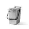 23ltr Silver Grey Kitchen Caddy -EcoGrow Store 23ltr curbside caddy silver jpg