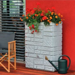 300L Maurano Stone Effect Water Butt - Granite