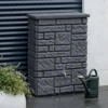 300L Maurano Stone Effect Water Butt - Charcoal -EcoGrow Store 252157 3 jpg