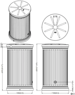 2000L Column Water Tank 10 2000L Column Water Tank -EcoGrow Store 3 4505 2000l column 2 png