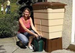 300L Sahara Water Butt With Stand -EcoGrow Store 300l sahara water butt with stand 1 2 jpg