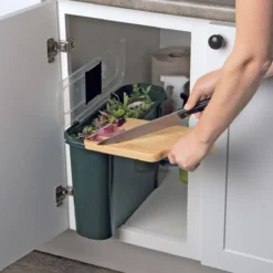 Front Page 39 10L Slimline Kitchen Food Caddy (Green)