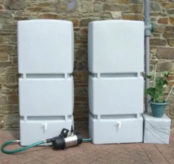 1600L 3P Technik Rain Tank System - Granite (2 X 800L Tanks)