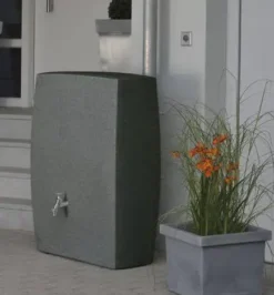 275L Noblesse Decorative Water Butt - Charcoal -EcoGrow Store 3p technik noblesse decorative water butt tanks charcoal 3 jpg