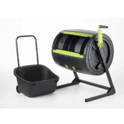 Maze 245 Litre Compost Tumbler + 55 Litre Composting Cart Set -EcoGrow Store 4 1 png
