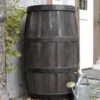 500L Burgundy Wood Effect Water Butt Barrel