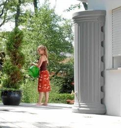 550L Column Wall Water Tank - Stone Grey