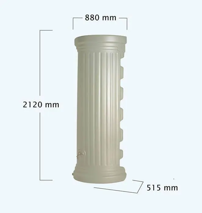 550L Column Wall Water Tank - Stone Grey 4 550L Column Wall Water Tank - Stone Grey - Image 2