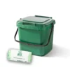 7ltr Green Kitchen Caddy + 26 Pack Of Liners 1 7ltr Green Kitchen Caddy + 26 Pack Of Liners -EcoGrow Store 7lt caddy bundle jpg