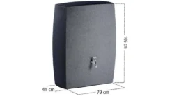 275L Noblesse Decorative Water Butt - Charcoal -EcoGrow Store 9000357k noblesse charcoal 270l photo1 900x506 jpg