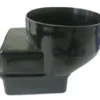 Black 60mm Square Adapter For Gutter Mate 2 Black 60mm Square Adapter For Gutter Mate -EcoGrow Store black square to round adapter png