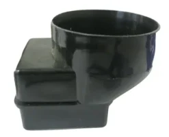 Black 60mm Square Adapter For Gutter Mate