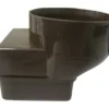 Brown 60mm Square Adapter For Gutter Mate -EcoGrow Store brown square to round adapter png