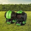 2 X 50L Rolling Barrel Composter (100L) -EcoGrow Store dual rolling barrel composter outside 1 jpg