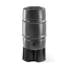 Grey Harcostar 227L Water Butt Barrel -EcoGrow Store grey harcostar 227l water butt barrel png