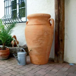 Front Page 8 300L Helena Amphora Water Butt In Terracotta Effect