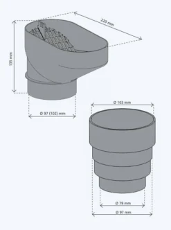 3P Leaf Catcher - Grey -EcoGrow Store leaf catcher dimensions large 1 jpg