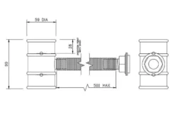 50mm Downpipe Rain Diverter Kit - Black -EcoGrow Store mini flo rvm1 jpg