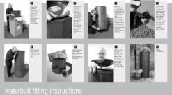 110L Slimline Polybutt Water Butt - Black -EcoGrow Store poly3 png