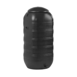 Strata 250L Black Slimline Water Butt With Tap & Lid -EcoGrow Store sta gn340blk 2 jpg