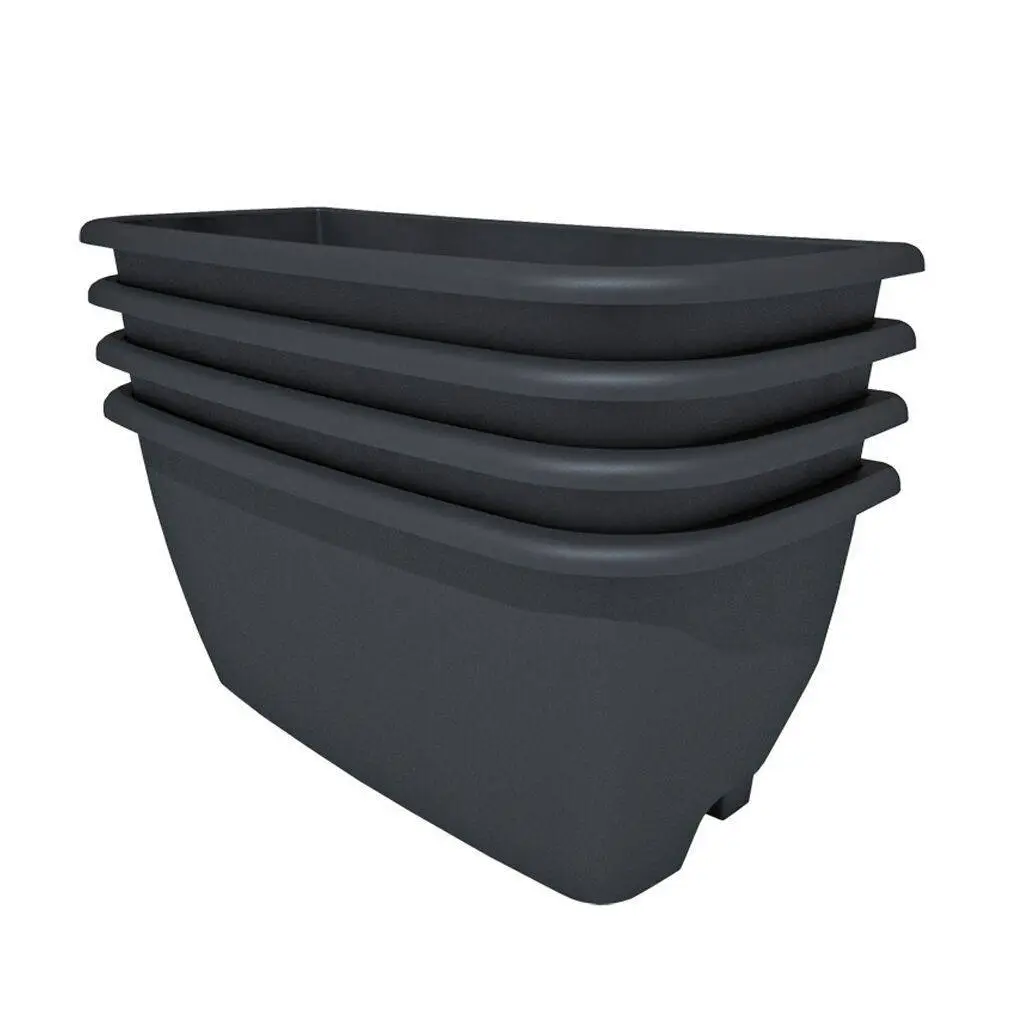 Rainwater Terrace 4 Pack Planter Kit - Black (4 Planters & 4 Capillary Mats) 3 Rainwater Terrace 4 Pack Planter Kit - Black (4 Planters & 4 Capillary Mats)