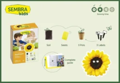 Sembra Kids Sunflower Garden Growing Kit 9 Sembra Kids Sunflower Garden Growing Kit -EcoGrow Store traditional garden games sembra sunflower kit contents web jpg