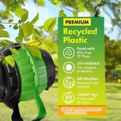 Tumbling Barrel Rolling Composter 50L -EcoGrow Store tumbling composter rolling barrel outdoor composting portable jpg